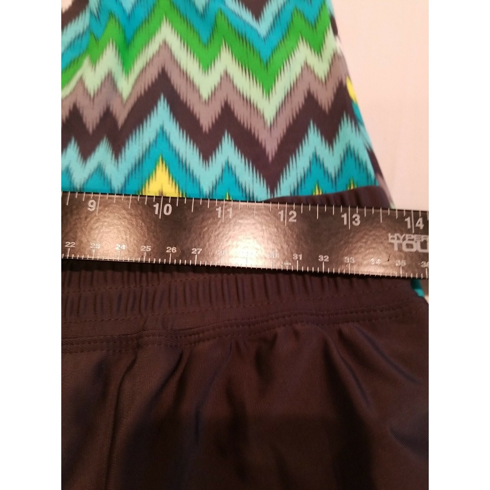 Zero Xposur Women's 2pc Gray Yellow Green Teal Swimsuit Beachy Coastal Modest - Picture 7 of 9
